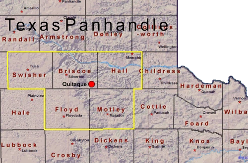 Five counties of Swisher, Briscoe, Hall, Floyd, and Motley in the Panhandle of Texas.