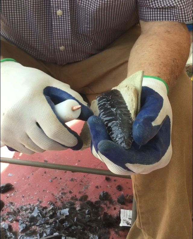 Making an obsidian arrowpoint